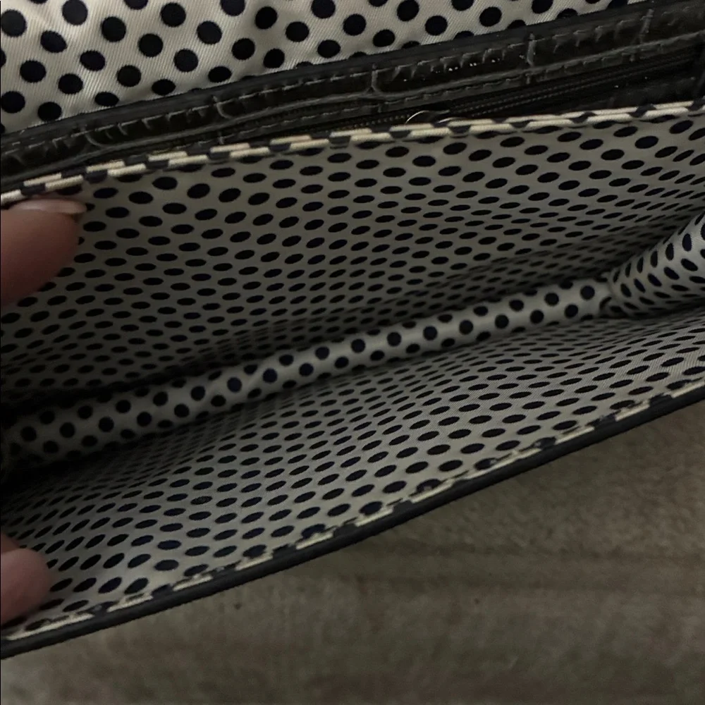 Giani Bernini‎ Black Crocodile-Embossed Crossbody Bag